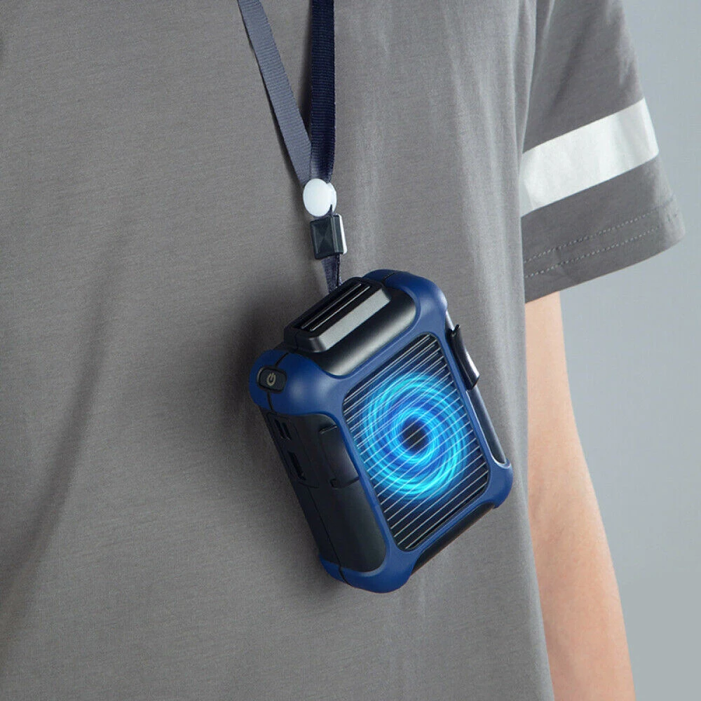 

Newest USB Portable Personal Hanging waist Fan With Recharge Battery Ultra quiet Wearable Electric Fan handheld Air Conditioner