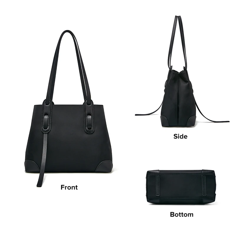 foxer women shoulder bag summer totes fashion lady popular handbag oxford cloth fabric purse commuter office bag large capacity free global shipping