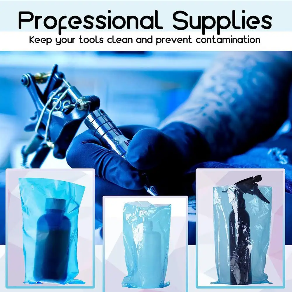 EMALLA сумки для бутылок татуировок 250 шт. одноразовые крышки мытья рукава и