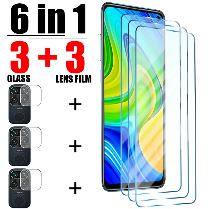 Защитное стекло 6 в 1 для Xiaomi Redmi Note 11 9 8 7 Pro пленка экрана 10 11S 10S 9S 11T 10T 9T объектива |