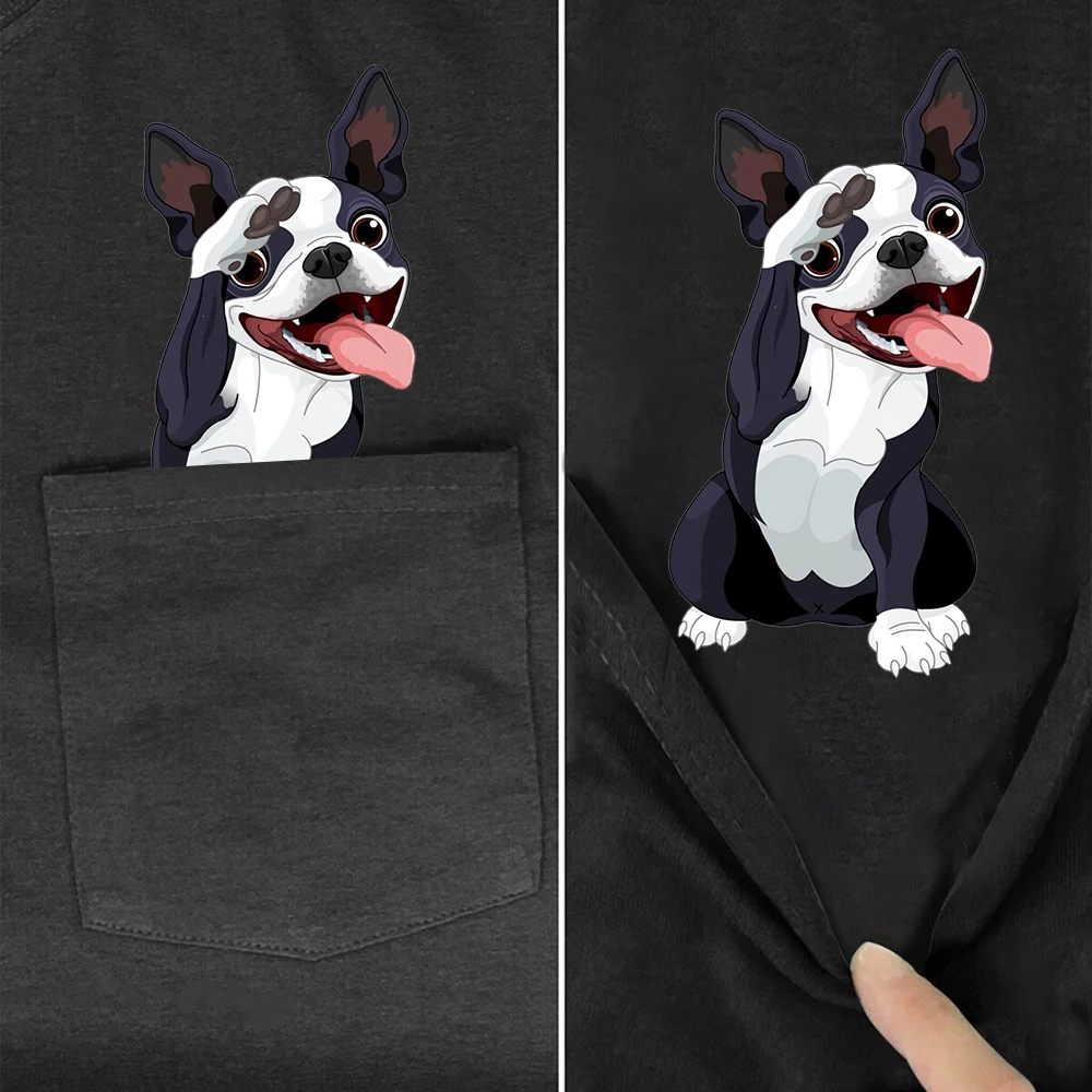 

CLOOCL футболка из 100% хлопка, футболка с принтом собаки терьера Стаффорда, забавные повседневные Топы И Футболки с коротким рукавом для мужчин ...