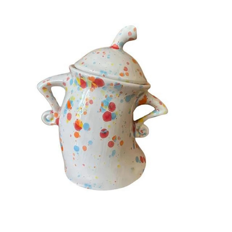 

Cute Storage Canister Food Jars With Airtight Lid For Kitchen Storage Box Food Container Tea Coffee Beans Cup Reusable (White)