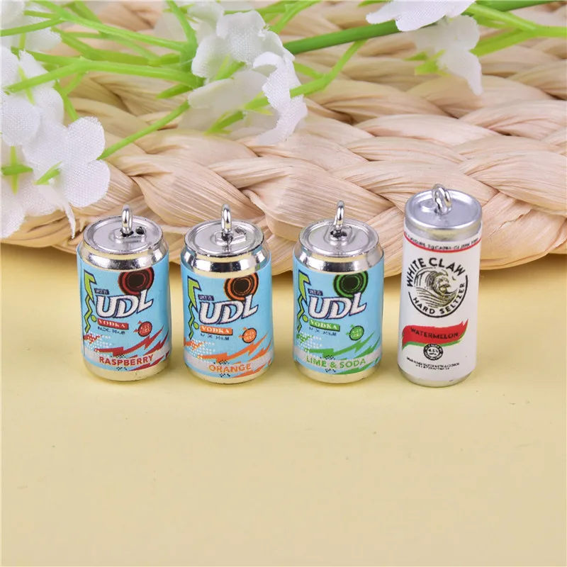 

10pcs/pack Soda Cans Alcohol Metal Charms Earring Bracelet DIY Jewelry Making Bulk Wholesale