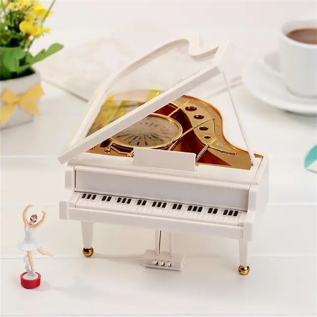 Creative Mistery Box Spirit Box Piano Model Metal Antique Musical Boxes Gifts For My Girlfriend Music Box Home Decoration 3