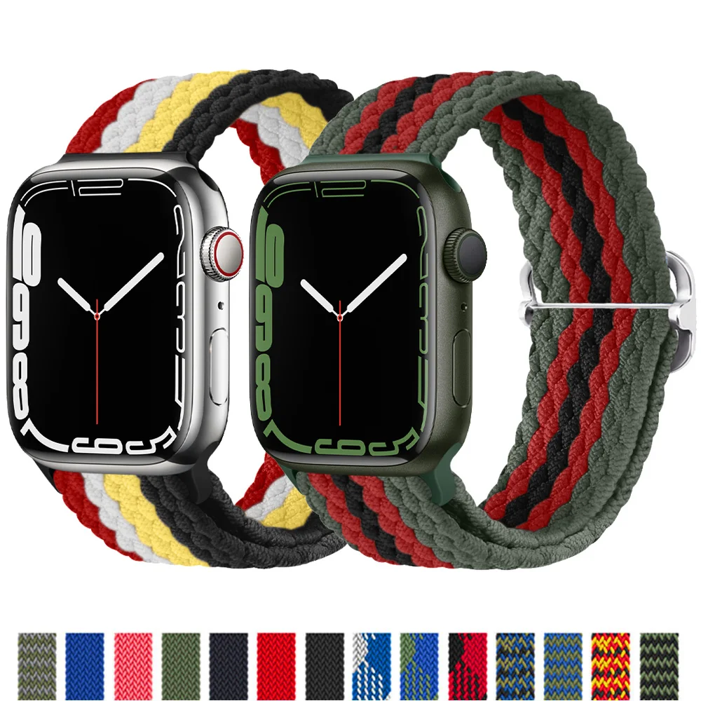 

Nylon Loop Watch Strap for Apple Watch Band 44mm 40mm 41mm for IWatch Series7 6 Se 5 4 3 2 For IWatch Band Luxury