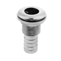 boat 12 13mm thru hull bilge fitting 316 stainless steel double thread drain hose joint for marine kayak pump acceeories