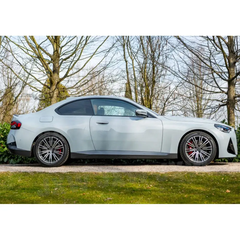 Фото Накладки на пороги JXWANCF из настоящего сухого карбона для BMW 2 серии G42 M235i M240i Coupe 2022+ (FRP) №5