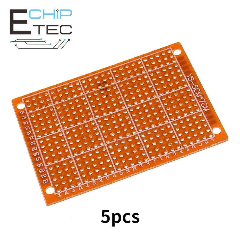 

Free shipping 5PCS/20PCS 5x7cm Prototype Paper Copper PCB Universal Experiment Matrix Circuit Board 5CM*7CM