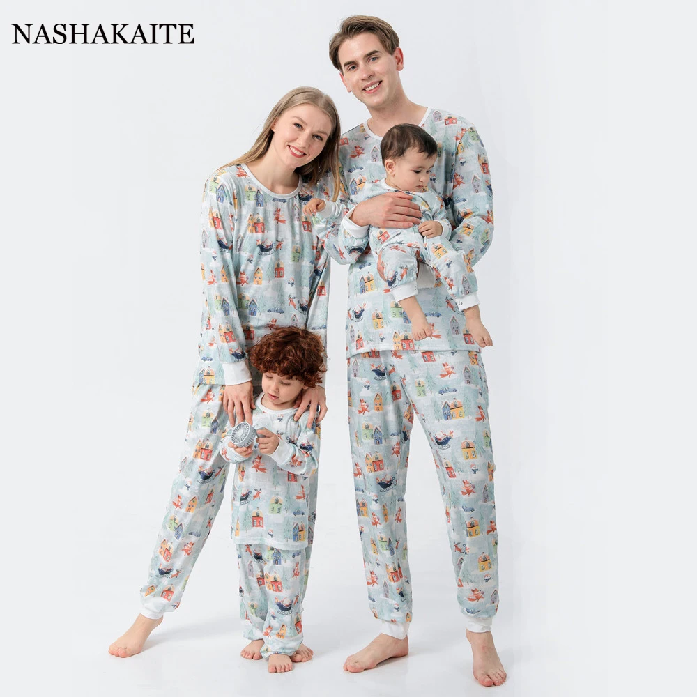 Christmas Matching Family Outfit Long Sleeve Pajamas mommy and me Mother and Daughter Father Son Matching Clothes Family Look