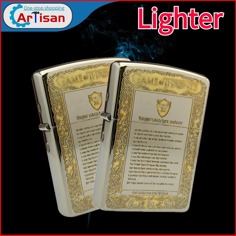 

Lighters Smoking Genuine Kerosene Lighter Pure Copper Carved Chrome Torches Luxury Cool Lighters Cigar Ignition Men's Gift