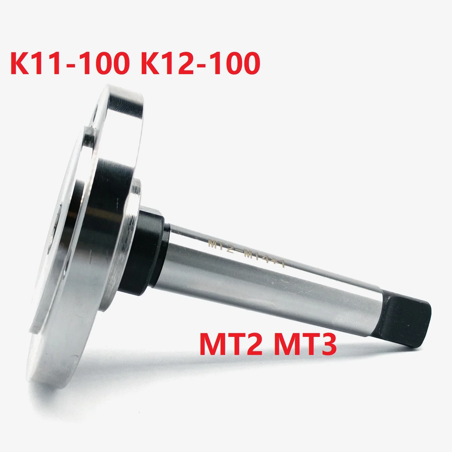 Ajuste K11-100 M14 cónico Morse MT2 MT3 2MT 3MT, eje de husillo, mandril de torno de madera, placa trasera, K12-100