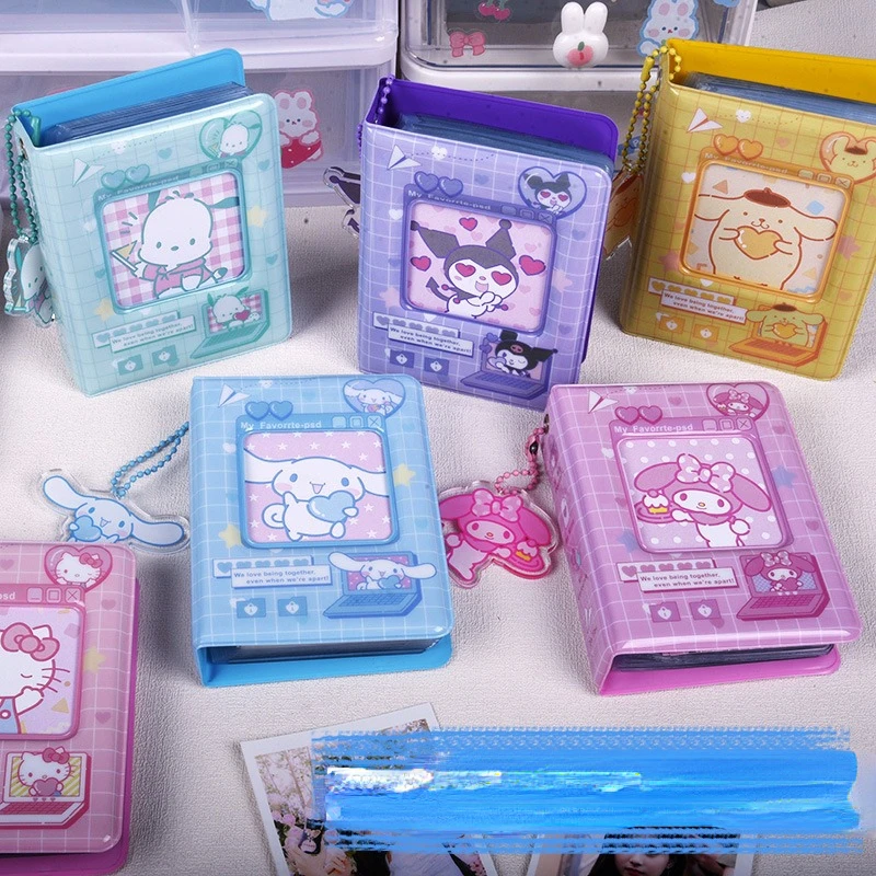 

Sanrios Kuromi Cinnamoroll My Melody Kittys Cute фотоальбом с рисунками из мультфильмов может вместить трехдюймовые фотографии емкостью 20 страниц