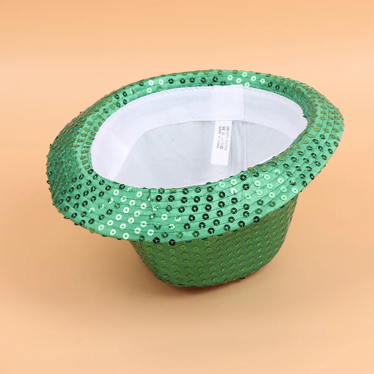 

St. Patricks Day Fedora Hat Green Sequins Hat Glitter Festival Headwear Costume for Men Kids Unisex Green