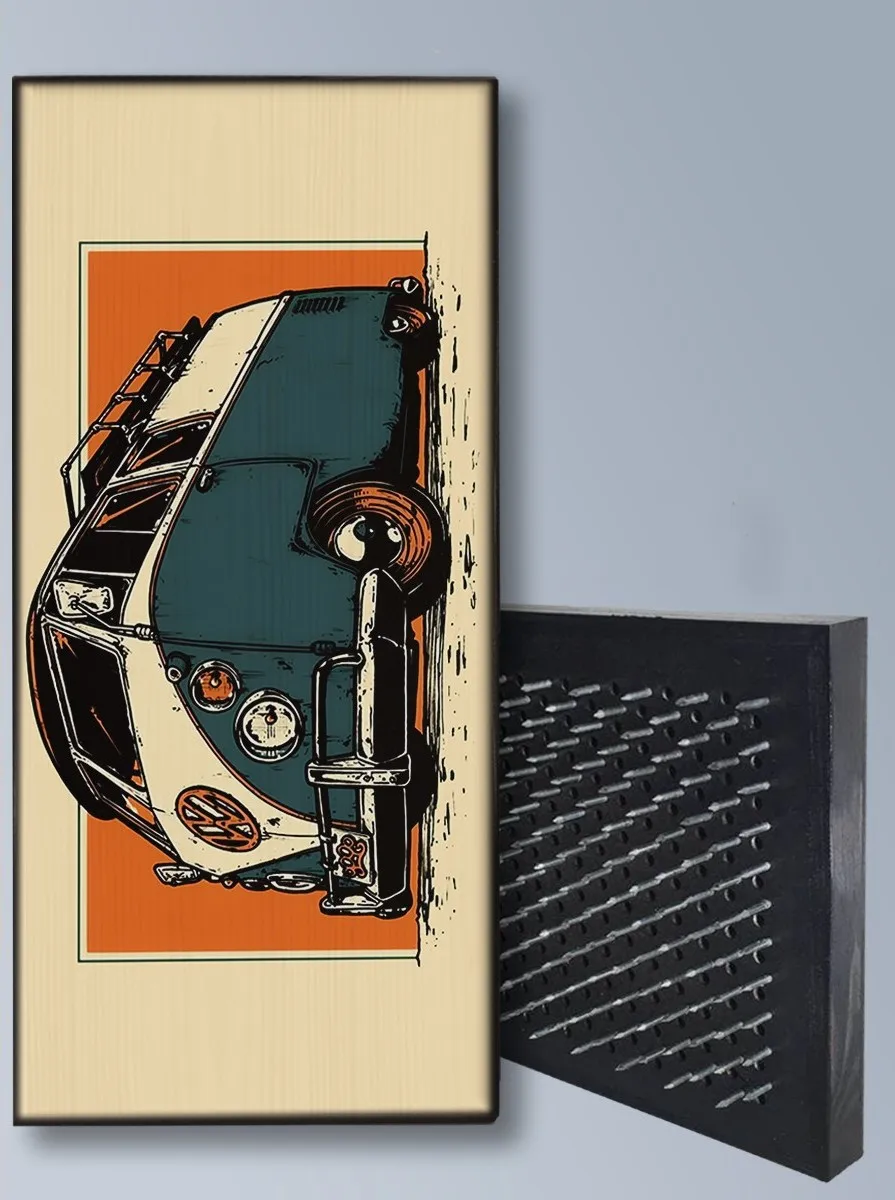 Доска Садху доска с гвоздями для йоги авто (хиппи-автобус) - 328 / шаг 10мм | Спорт и