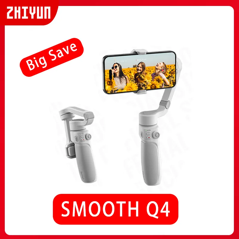 ZHIYUN Smooth Q4 Смартфон Gimbal Телефонные подвесы 3-осевой ручной стабилизатор для iPhone 15