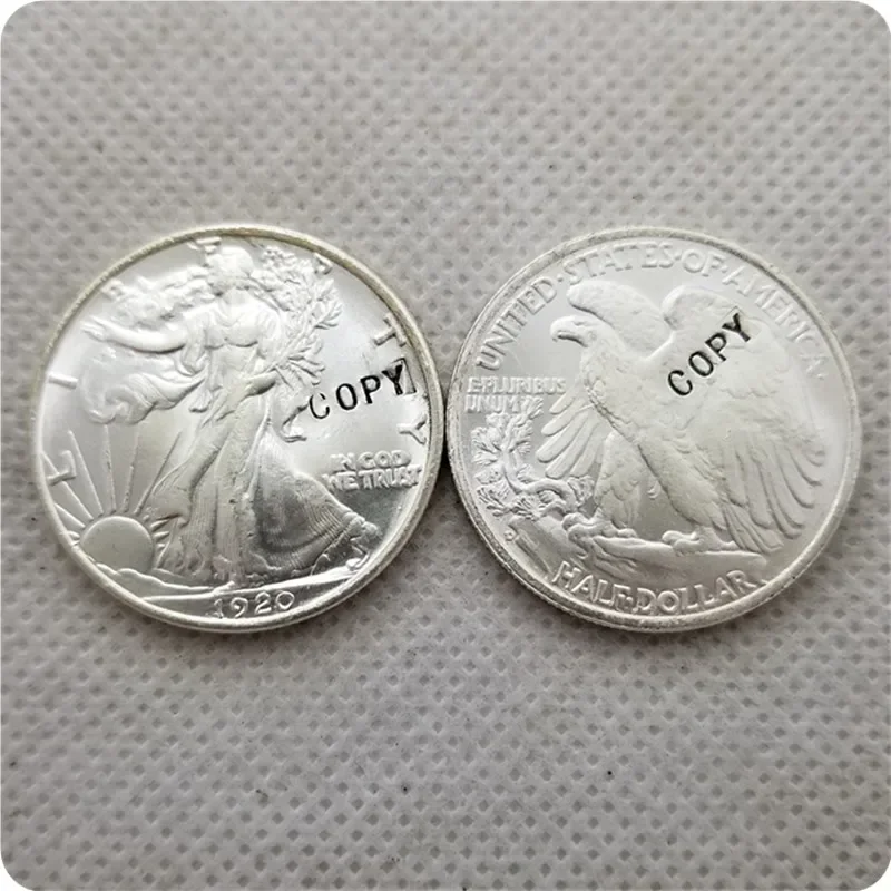 1920-P S D Walking Liberty Половина доллара МОНЕТА КОПИЯ памятные монеты-реплики монет
