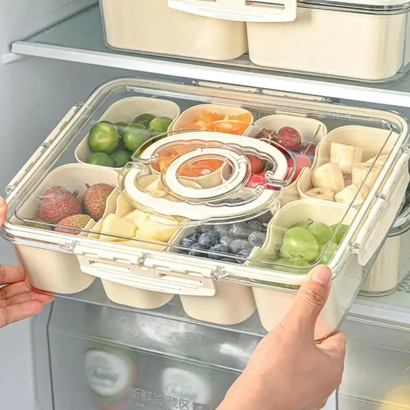 Контейнер для хранения продуктов разделенный органайзер закусок с 8 сетками