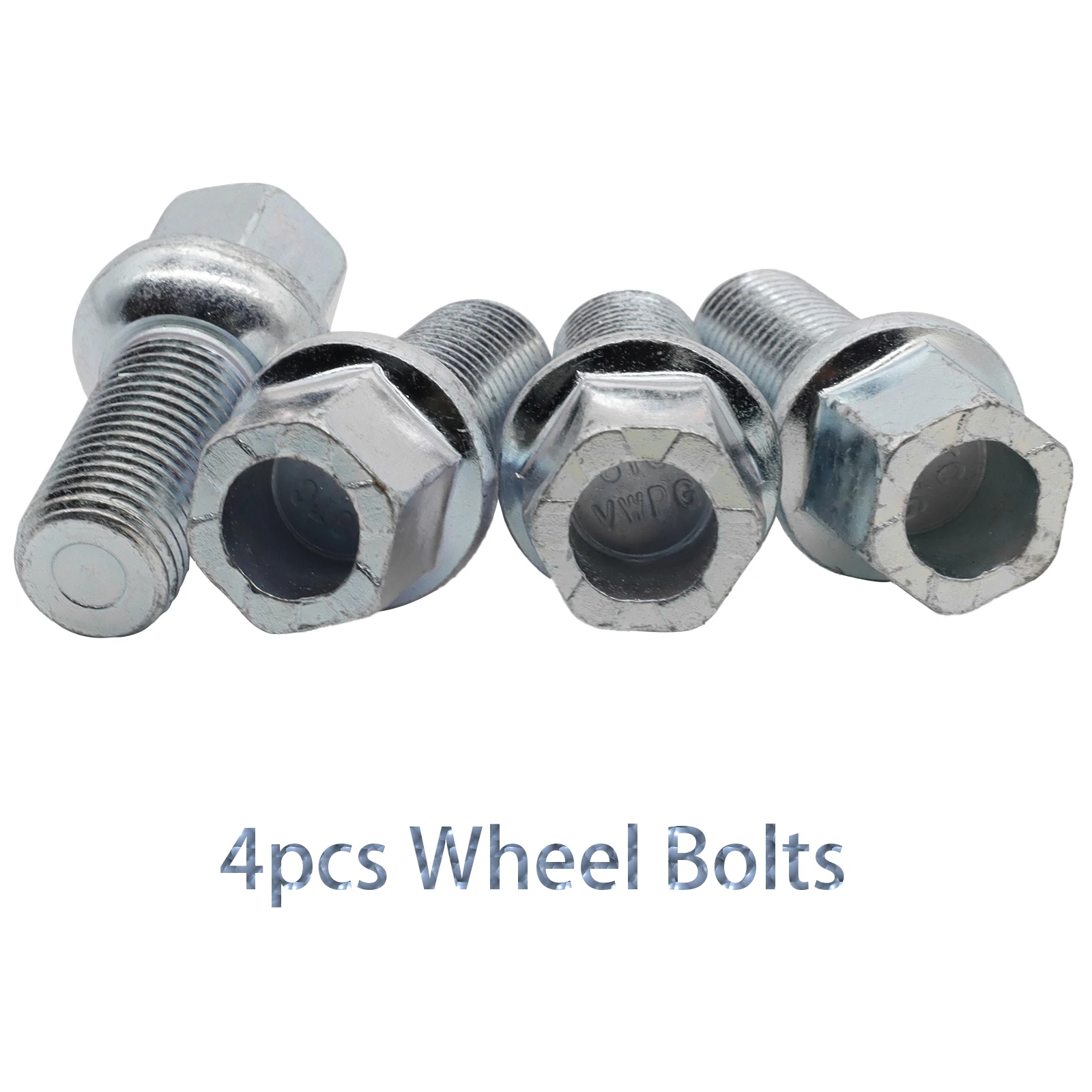 

4 × Автомобильные Колесные Болты, серебристые стальные колесные аксессуары, детали для VW Volkswagen Golf Rabbit GTI R32 Polo 9N Tiguan AD1 Audi A2 A3 8P