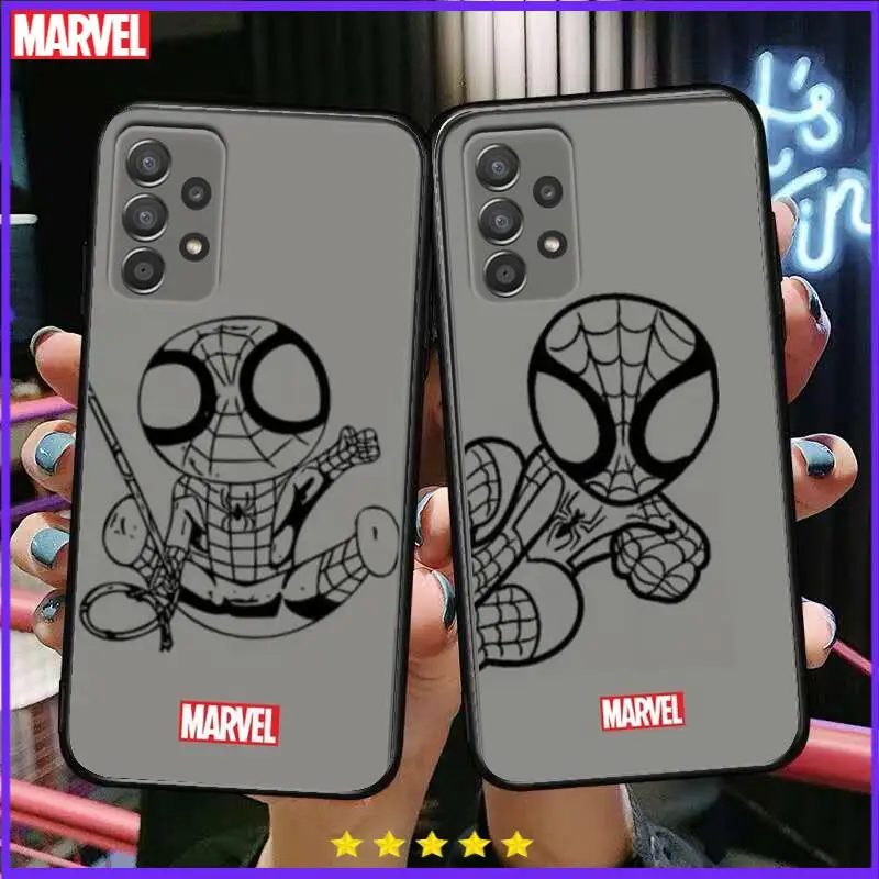 

Marvel Spiderman Phone Case Hull For Samsung Galaxy A70 A50 A51 A71 A52 A40 A30 A31 A90 A20E 5G a20s Black Shell Art Cell Cove