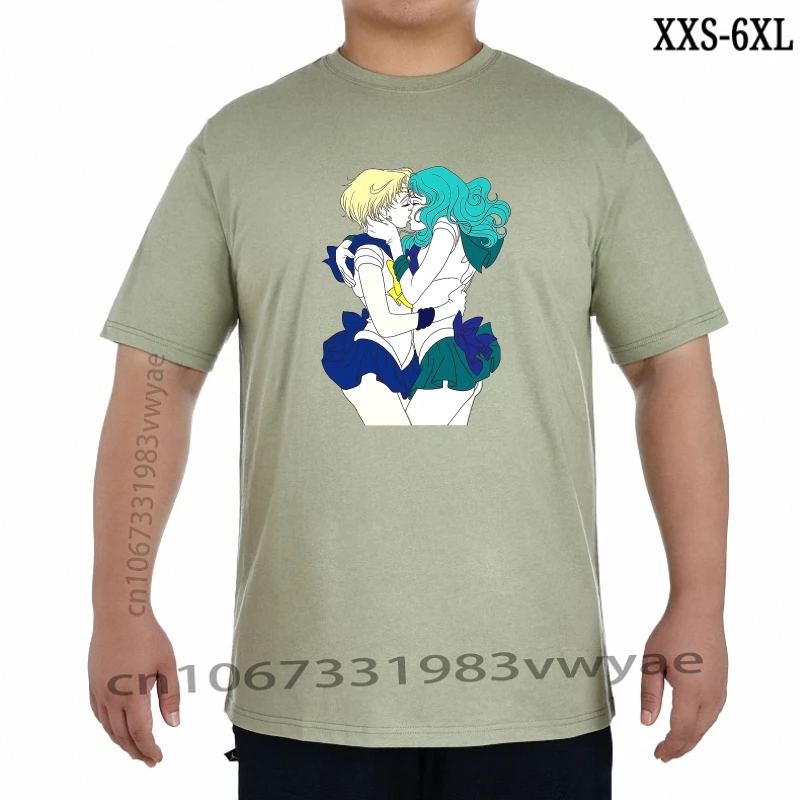 

Белая хлопковая Футболка для девушек с принтом моряка Муна Uranus Нептуна, топ с коротким рукавом, женская футболка