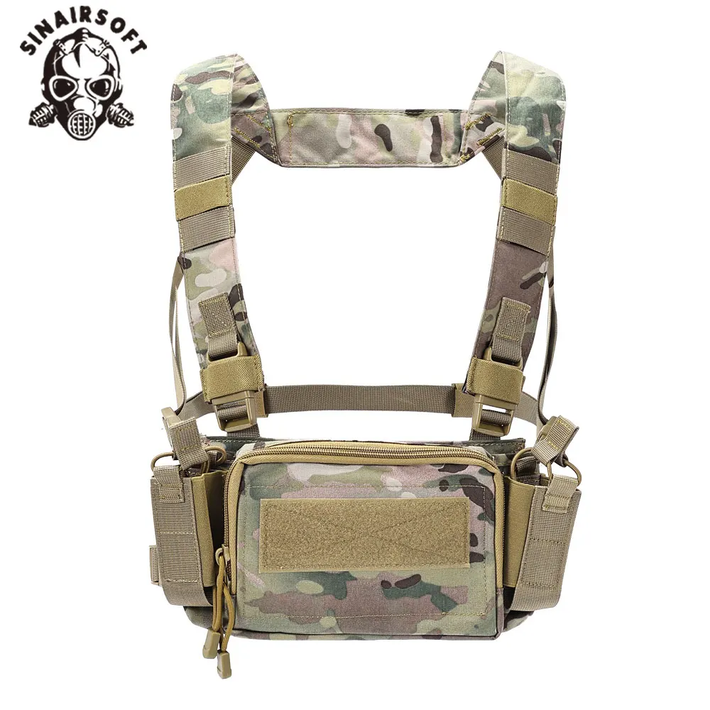 Фото Тактический нагрудный жилет SINAIRSOFT D3CR Micro с подсумками для магазинов 5.56, 7.62 и 9 мм (нейлон), для охоты и активного отдыха №1