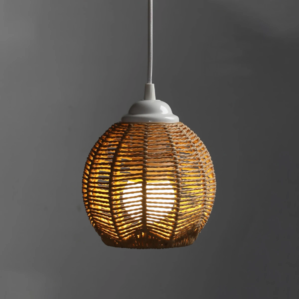 

Handmade Hanging Woven Lampshade Chandelier Shade Lamp Shade Chandelier Cover Deco Chinese Lantern Rattan Chandelier