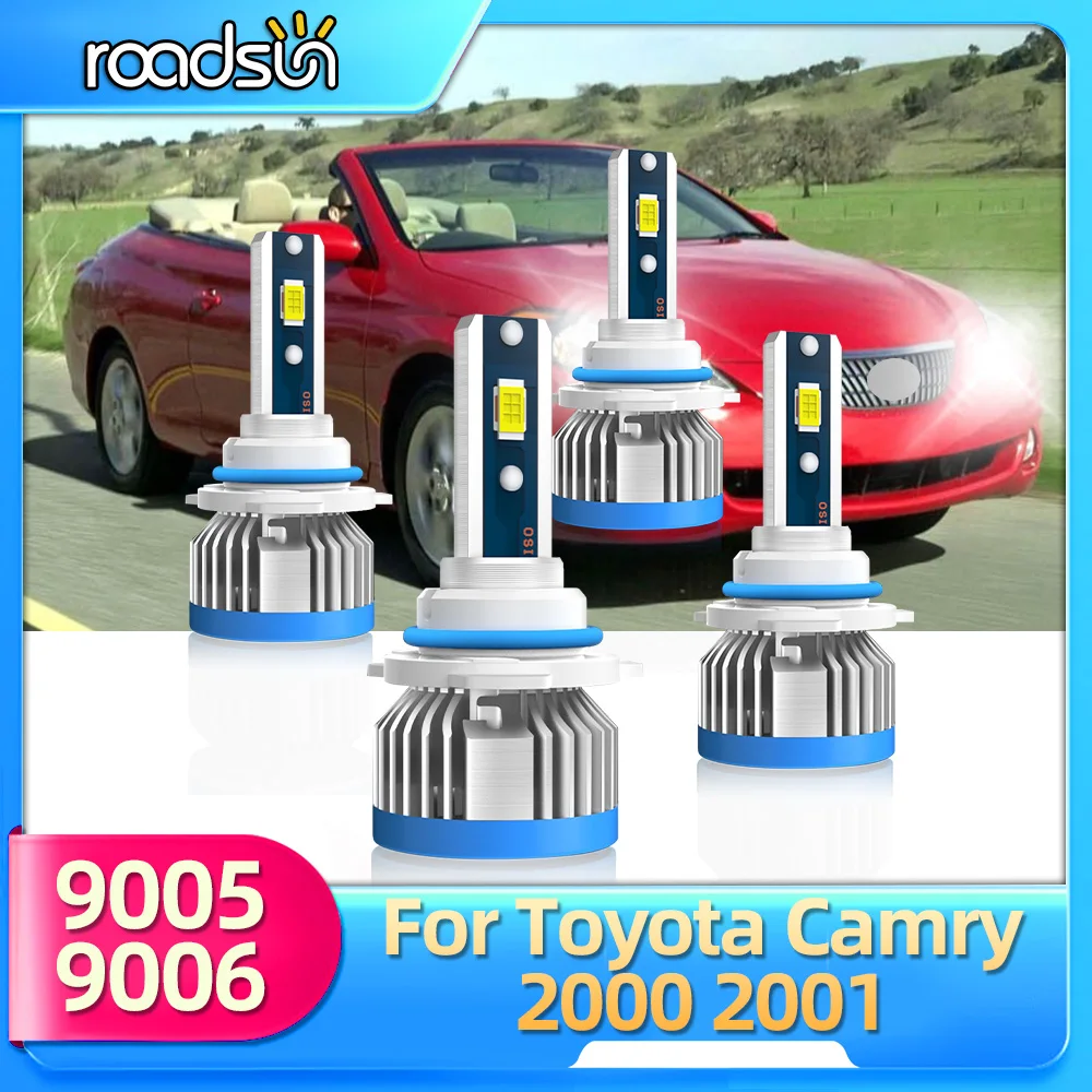 

Roadsun 16000LM лампы автомобильные аксессуары комплект для Toyota Транспортные средства Замена фары для Camry 2000 2001 Luces белый турбо Лампа 12В