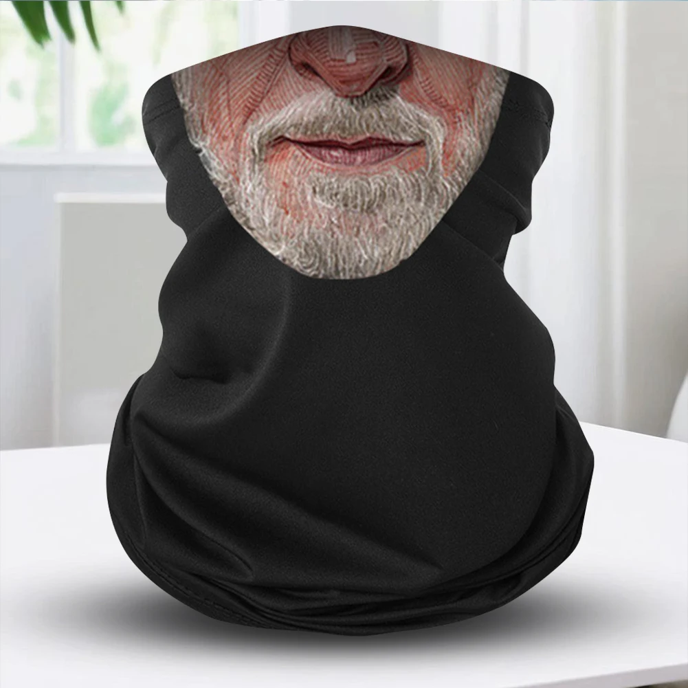 Хэллоуин Борода Стары мужская маска с принтом Дышащий шарф для верховой езды