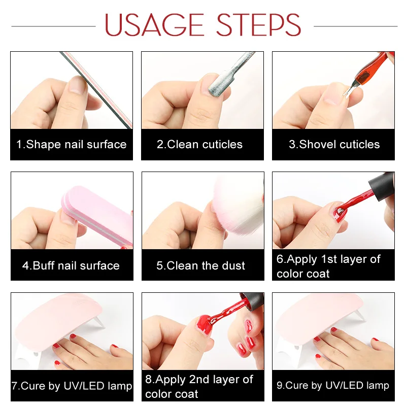 Гель-лак для ногтей ROSALIND 3 в 1 УФ-лампа лак дизайна Полупостоянный гель |