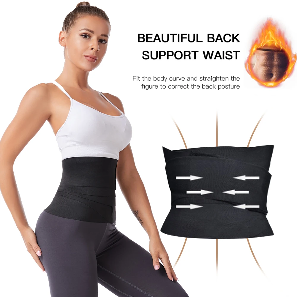 

Snatch Me Up Bandage Wrap Waist Trainer Shaperwear Belt Women Slimming Tummy Belt Corset Top Stretch Bands Cincher Body Shaper