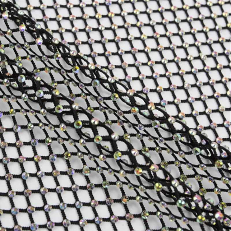 50x120 см сетчатая лента со стразами отделка AB кристалл светло-зеленая ткань