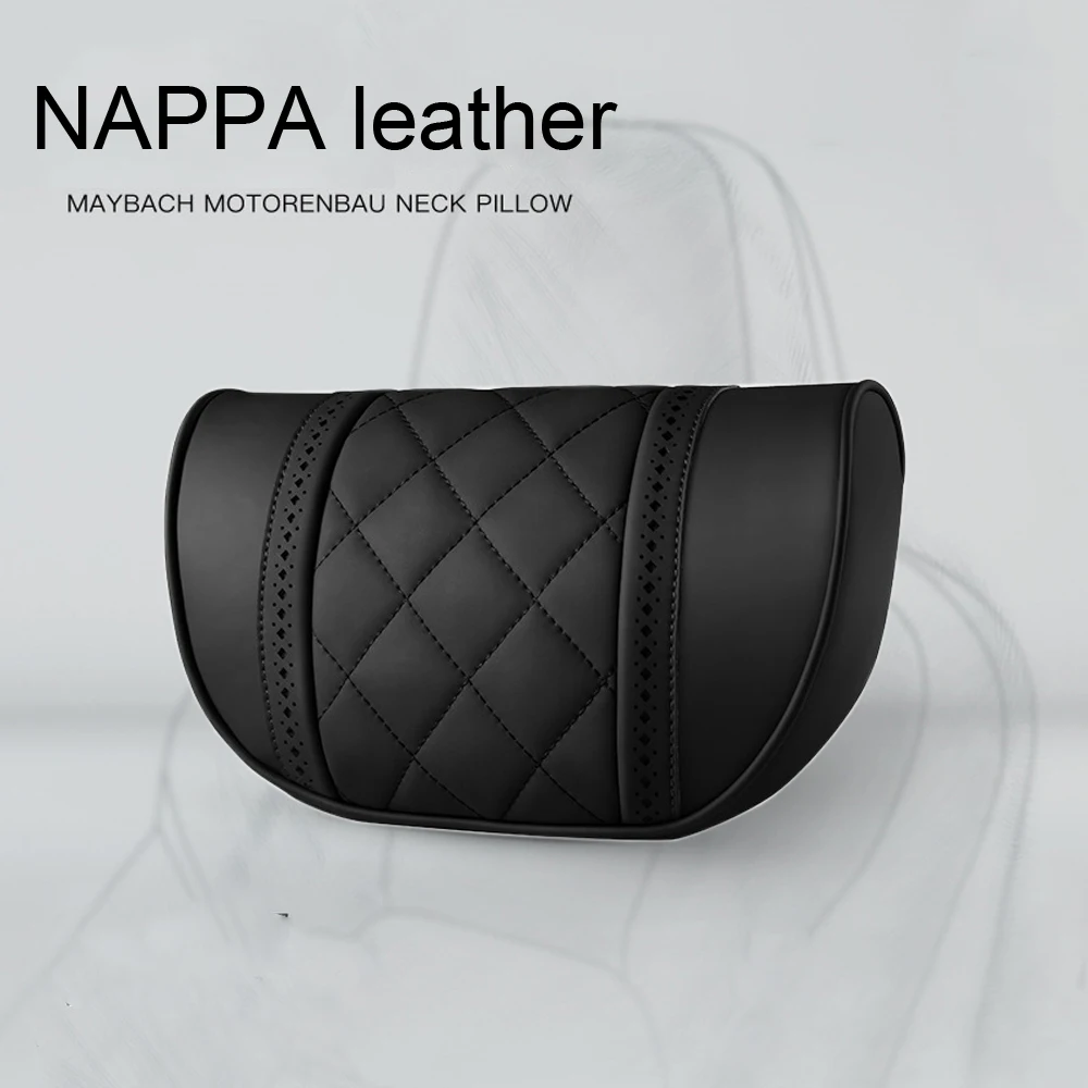 

Car Neck Pillow NAPPA Leather Car Headrest For Mercedes Benz AMG W203 W204 W205 W211 W212 W213 W176 GLA Auto Seat Rest Cushion