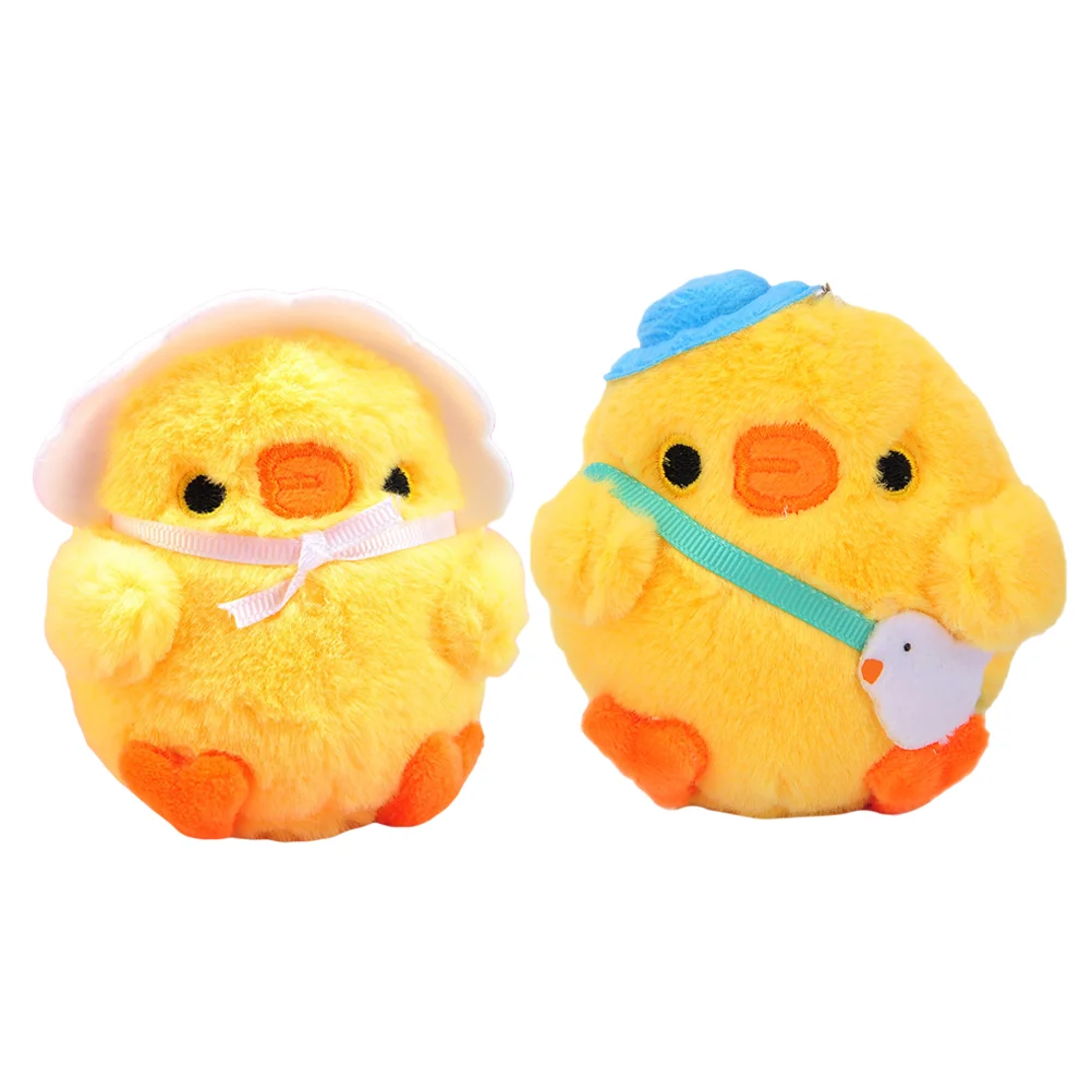 

Keychain Stuffed Animal Plush Chick Pendantbackpack Handbag Mini Keyring Purseornaments Chicken Animals Key Ring Party Cute