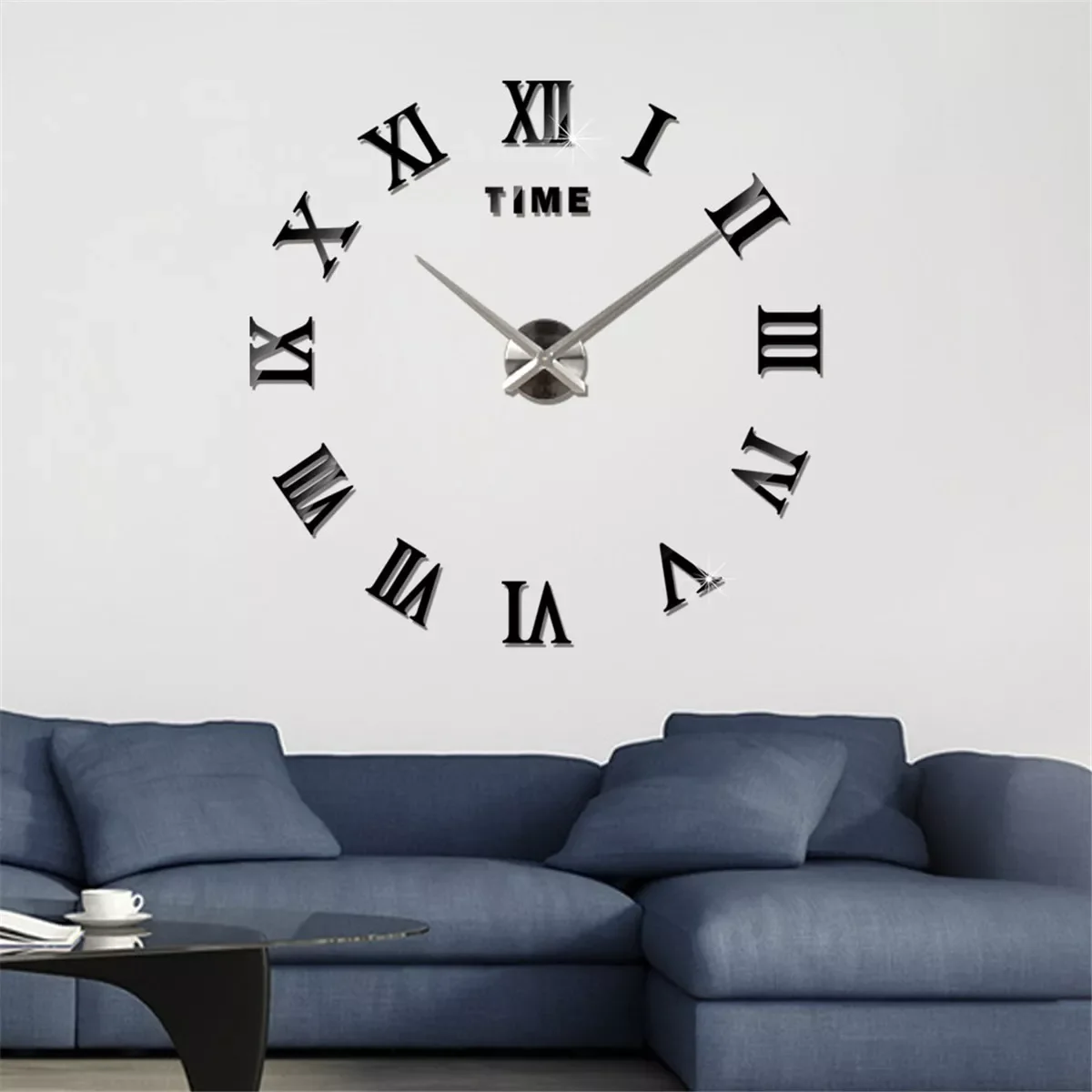 

2023 3D Large Roman Numeral Acrylic Mirror Wall Clock Sticker Fashion DIY Quartz Clocks Watch Home Decoration Living Room Sticke