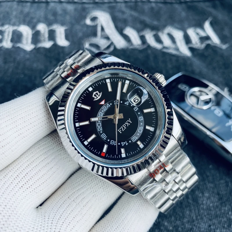 

2023 Men's 904L Stainless Steel Top Luxury Sapphire Glass Automatic Machinery Sky Blue AAA Brand Watch 40mm