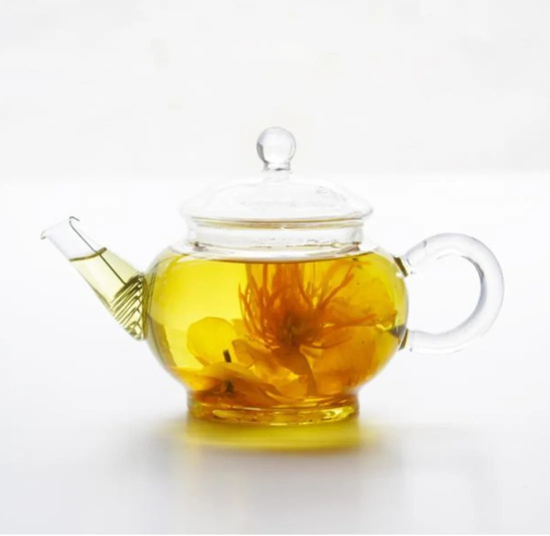 Термостойкий стеклянный пружинный фильтр 250 мл чайный набор чайник