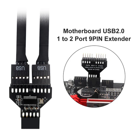 APWIKOGER Адаптер USB 2.0 9-контактный - USB 3.0 19-контактный