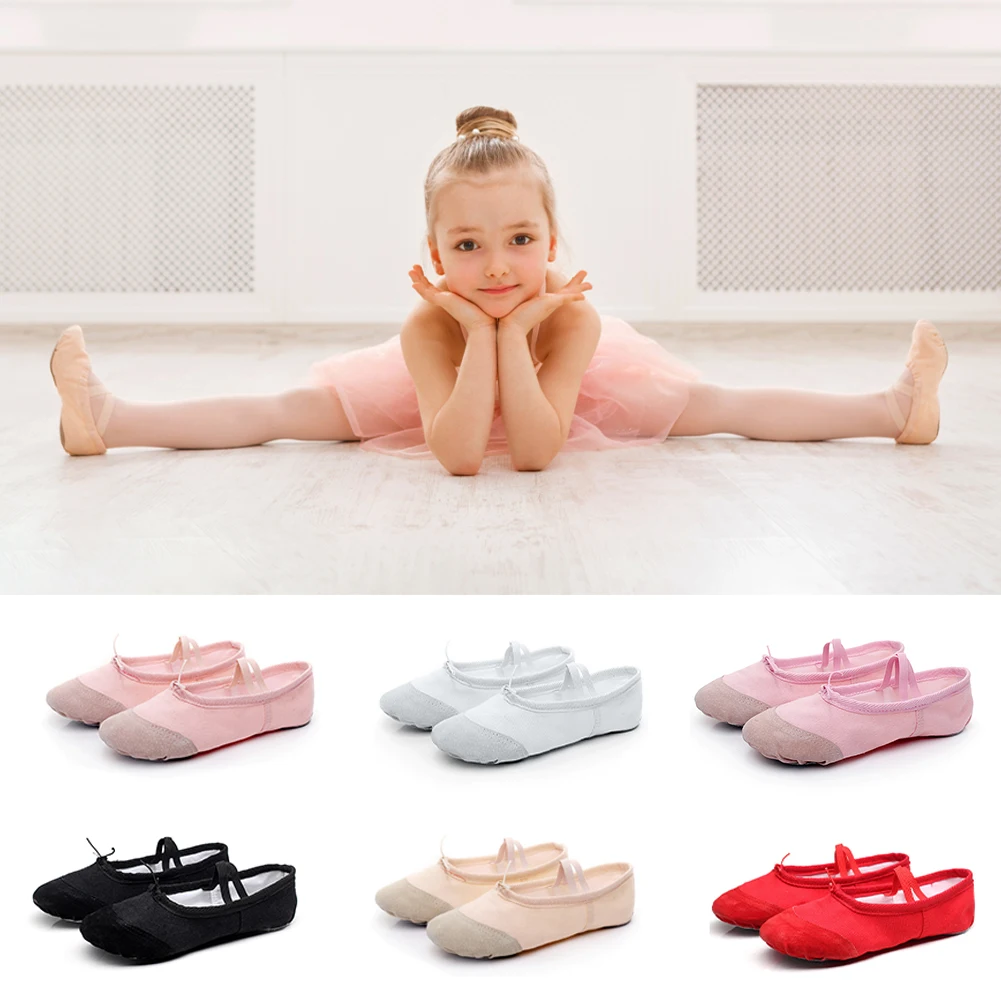 Ballet Shoes Girl Kids Dance Slippers Professional Canvas Soft Sole Ballet Dancing Girls Women Ballet Yoga Gym Dancer Shoes