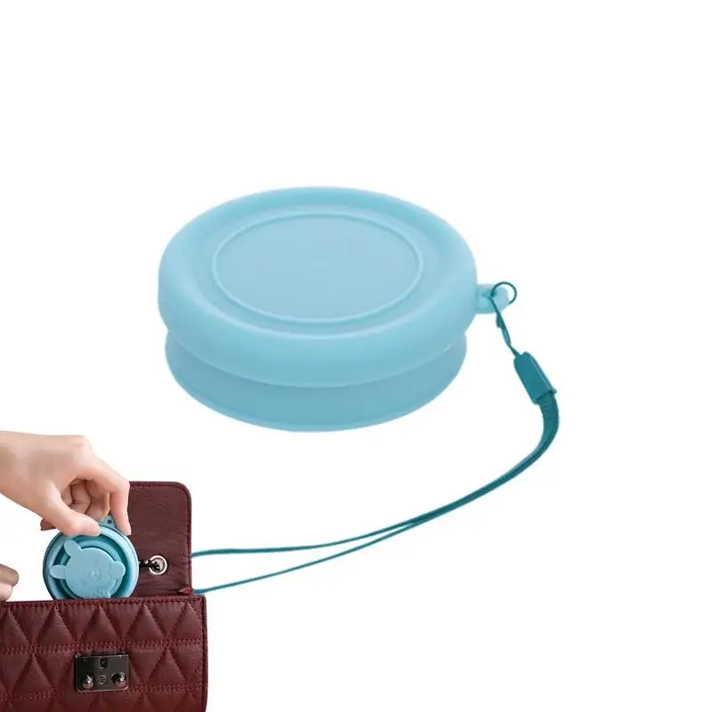 Collapsible Travel Cup Reusable Silicone Water Bottle Travel To-Go Pocket Size Cups For Hot And Cold Drinks Expandable For