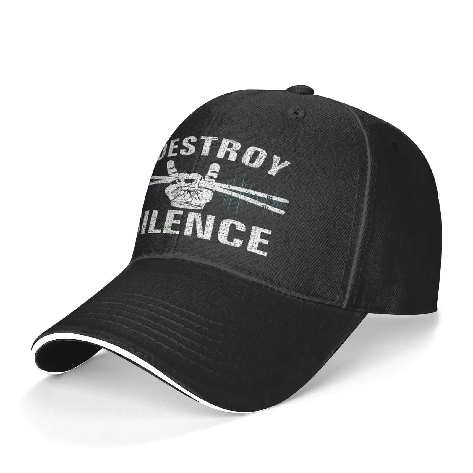 

I Destroy Silence Drums Drummer 949 Baseball Cap Caps For Men Hat Beanie Men Cap Custom Logo Cowgirl Women's Summer Hat Cowboy