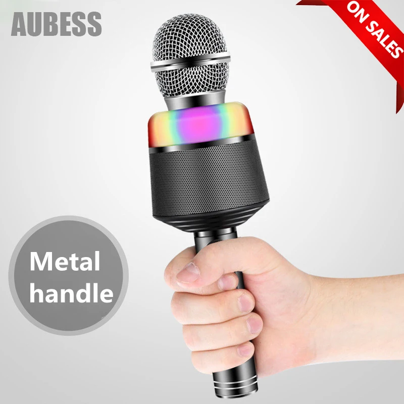 

Q008 Portable Bluetooth-compatible Karaoke Dj Microphone Wireless Professional Speaker Home KTV Handheld Microphone Mikrofon