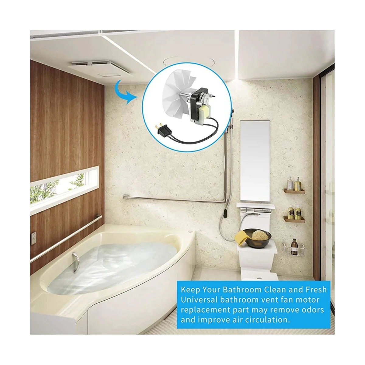 Универсальный вытяжной вентилятор для ванной комнаты полный комплект замены C01575