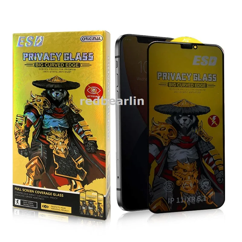 10Pcs 9H Hardness Tempered Glass Privacy ESD Matte Anti-Static Screen Protector For Iphone 11 12 13 14 Pro max X XS XR max