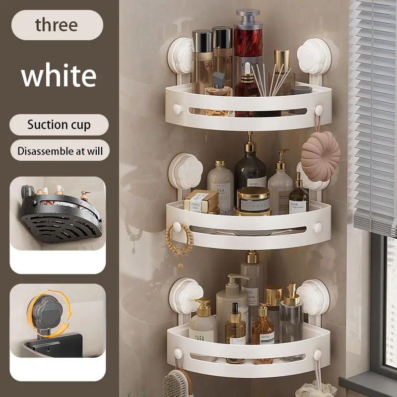 

Пластиковый угловой стеллаж для ванной