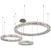 new luxury k9 crystal chandelier rh ring living room light silver modern simple villa hall led lighting