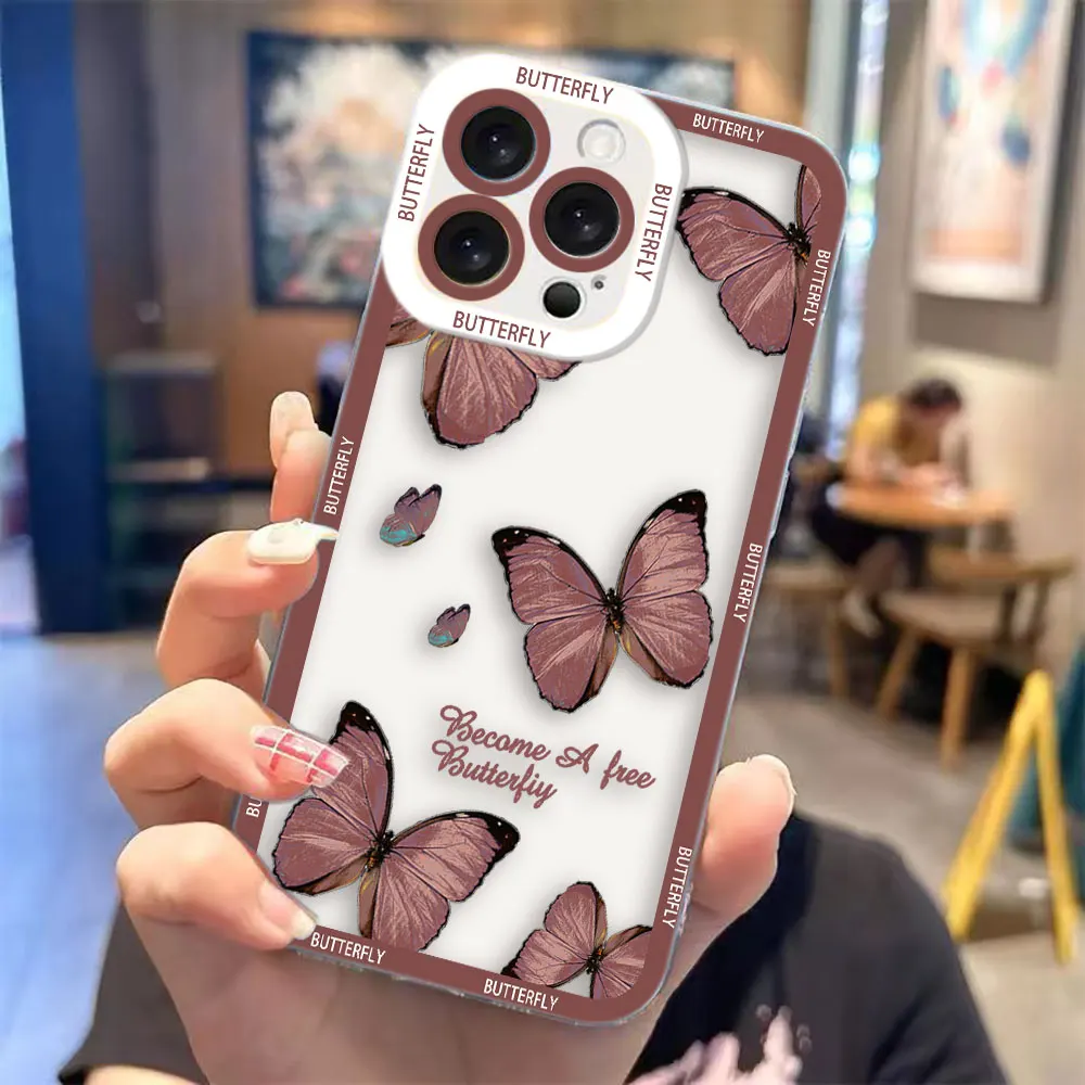 Прозрачный чехол для телефона VIVO Y400 Y100 Y76 Y75 Y51 Y50 Y36 Y35 Y28 Y22S Y21 Y20 Y19S Y17S Y15S Y04, роскошный чехол с фиолетовой бабочкой (art.: 3920daf9f8bbb) - 3920daf9f8bbb