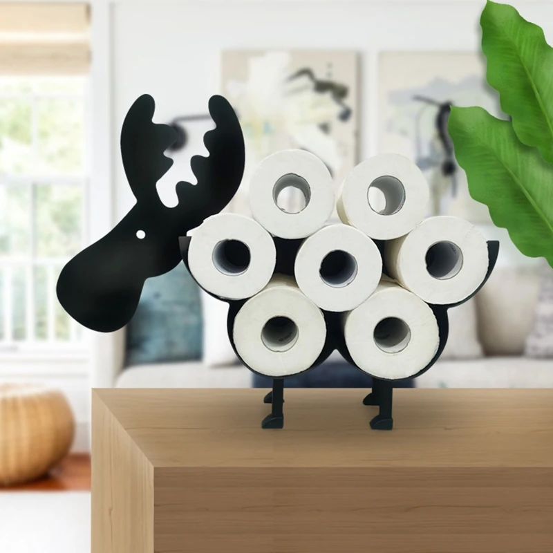 

Toilet Paper Holder Stand Roll Paper Organizer Rack Home Kitchen Restaurant Decorative Paper Roll Holder for Farmhouse B03D