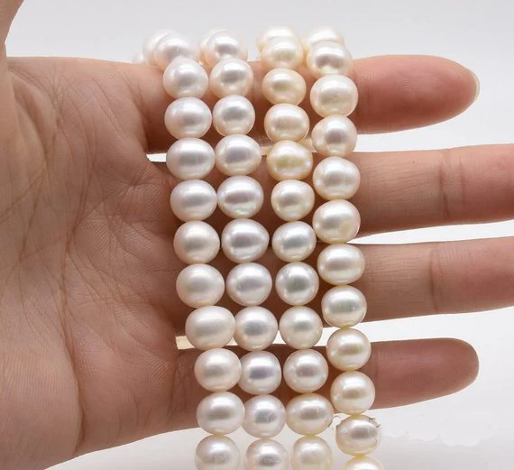 

Магазин уникального дизайна AA, бусины из натурального пресноводного жемчуга 8-9 мм, бусины россыпью, украшения «сделай сам» для ожерелья, браслета