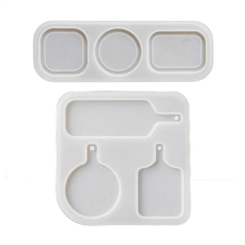 

DIY Round Keychain Earring Charm Mold for Food Drinks Jewelry Tool