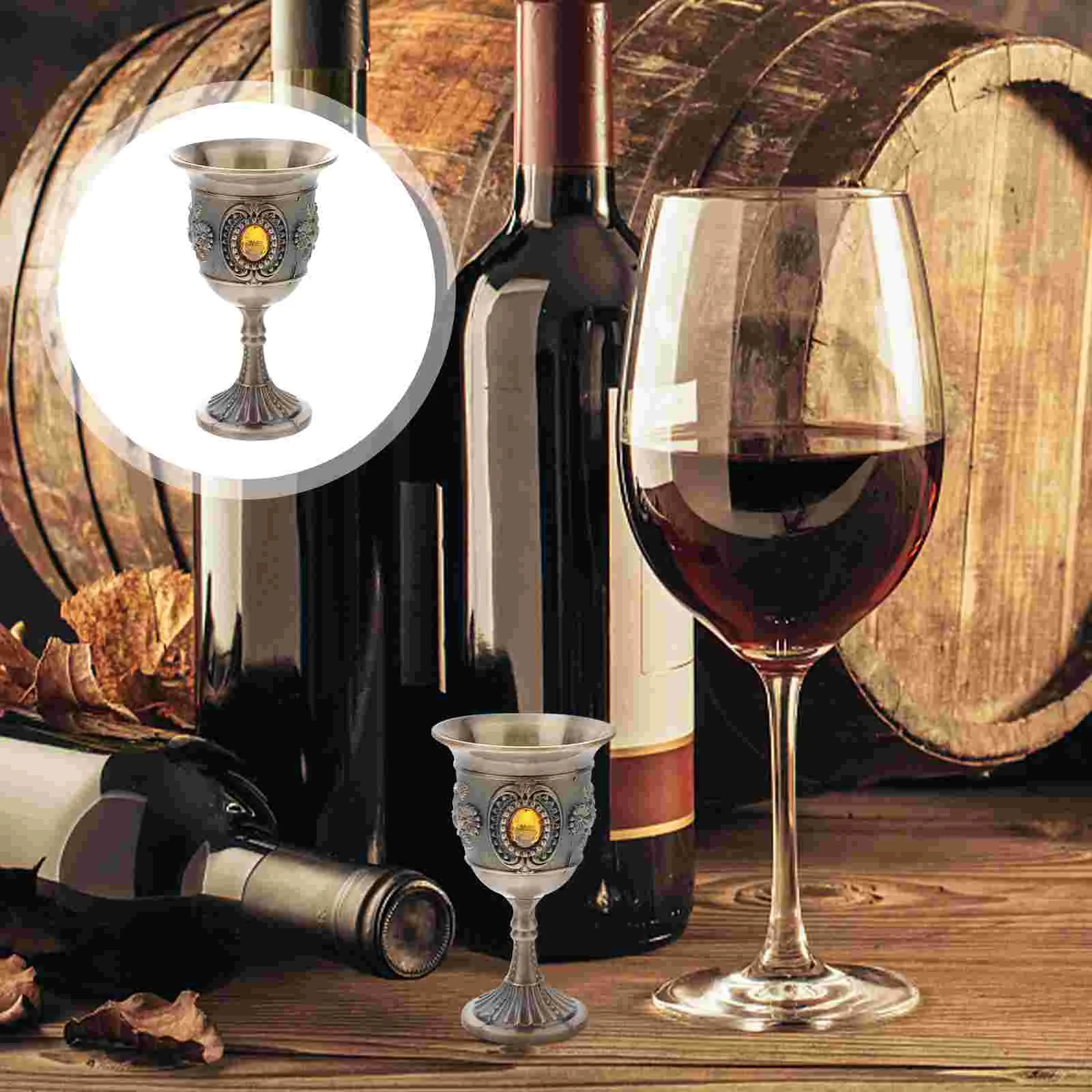 

Cup Goblet Chalice Glasses Metal Holder Vintage Retro Royal Champagne Communion King Martini Steel Stainless Whiskey Goblets